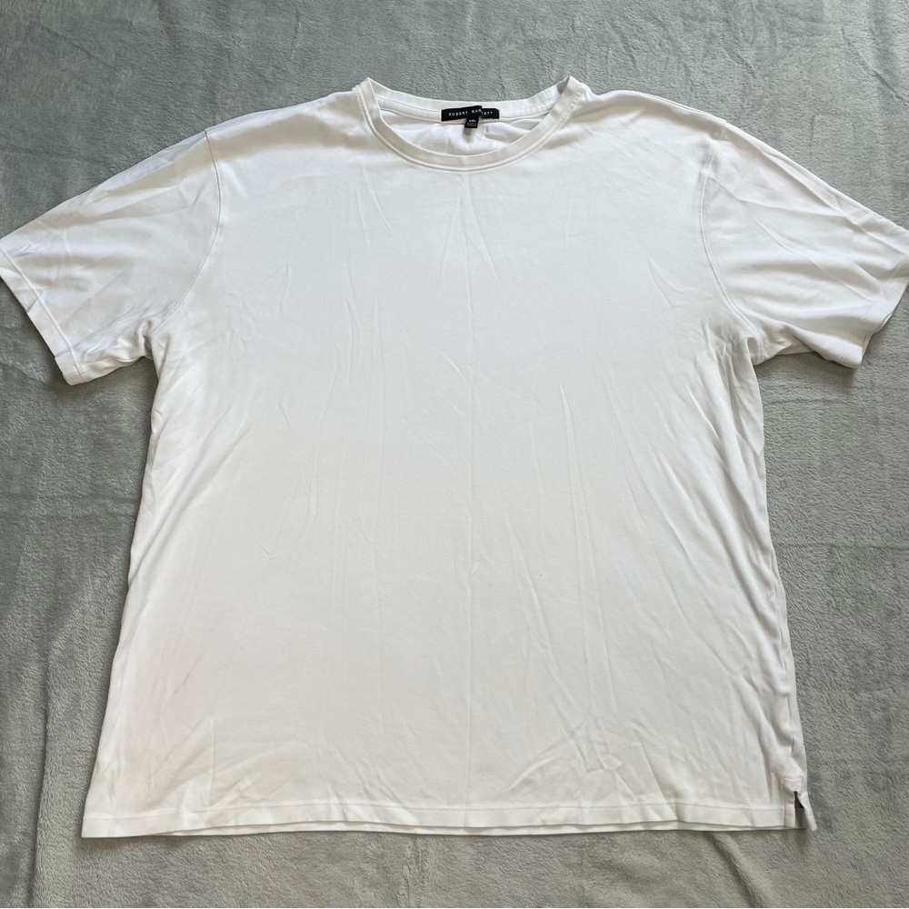 Robert Barakett Shirt XXL Mens The Barakett Tee Pima Cotton White Crew